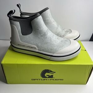 Gator Waders Mens Breakline Rubber Fishing Deck Ankle Boots Ghost Size 9 See Des